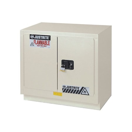 Justrite 23 gal, 1 Shelves, 18-Gauge Steel, 36 in W x 35.75 in H x 21.625 in D, Light Neutral 8837272